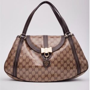 Vintage Gucci GG Crystal Duchessa Flap Shoulder Bag